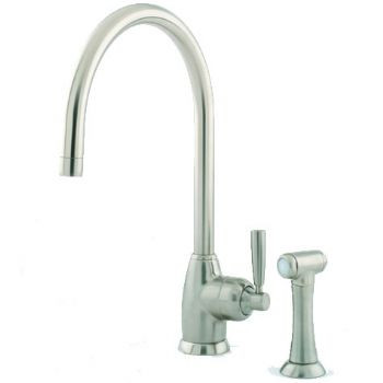 An image of Perrin & Rowe Mimas - C Spout 4846 (with Rinse) Kitchen Tap