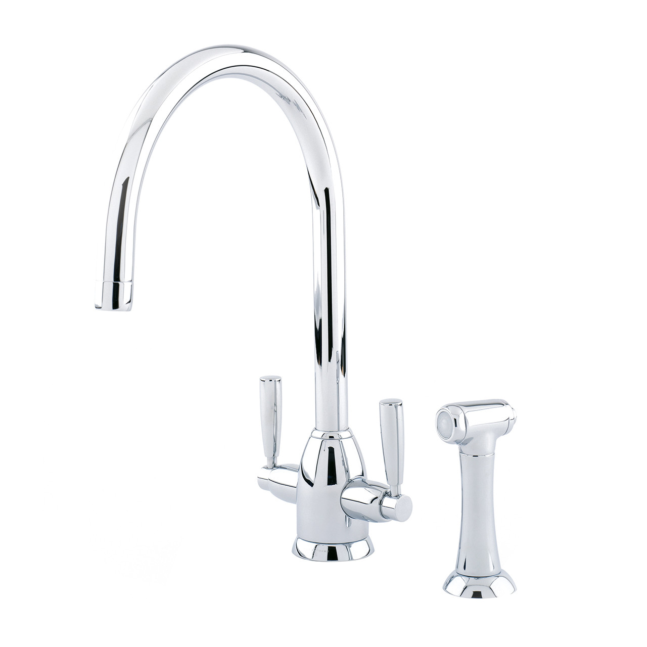 An image of Perrin & Rowe Oberon - C Spout 4866 (with Rinse) Kitchen Tap