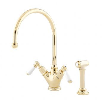 An image of Perrin & Rowe Minoan 4367 (with Rinse) Kitchen Tap