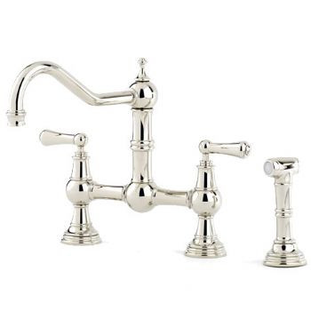 An image of Perrin & Rowe Provence 4756 (Lever Handles Plus Rinse) Kitchen Tap
