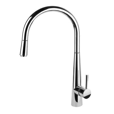 An image of Gessi JUST Monobloc Kitchen Sink Mixer with Pull-Out Rinse