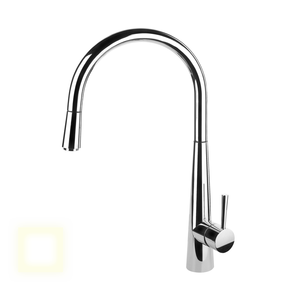 An image of Gessi Just - White Light Kitchen Tap
