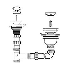 An image of Caple Waste And Bowl Connection Kit Strainer Waste