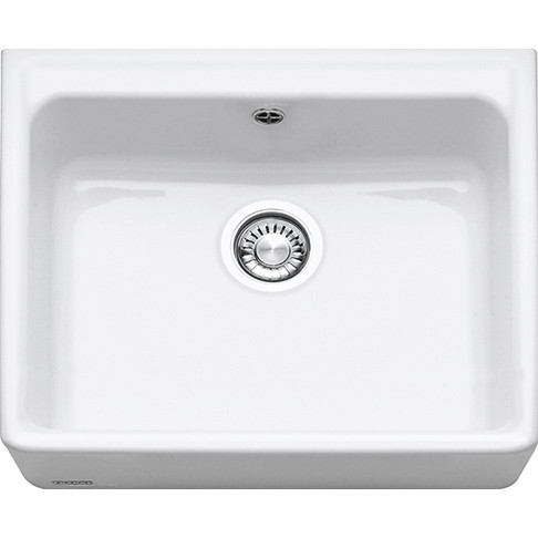 An image of Franke VBK Ceramic Belfast Sink Single Bowl Complete with waste White 130.0049.8...