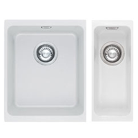 An image of Franke Kubus Fragranite Undermount 3/4 Bowl (11034) + Kubus Fragranite Undermoun...