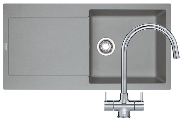 An image of Franke Maris MRG611 Single Bowl Sink & Athena Kitchen Tap Package