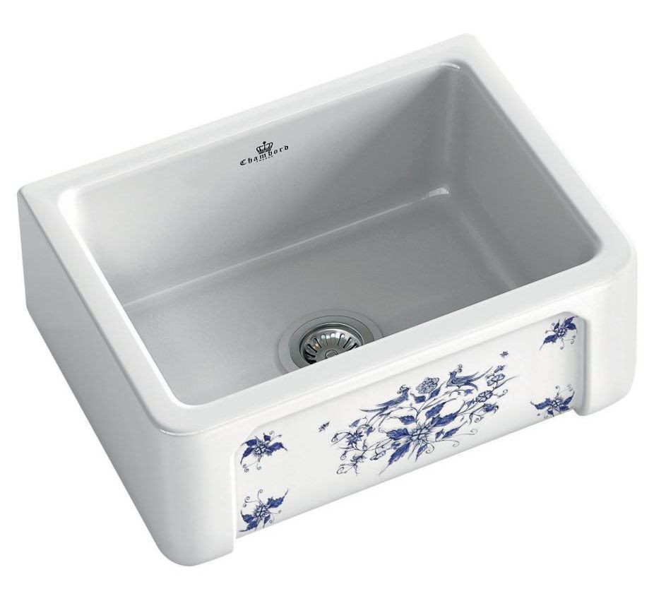 An image of Chambord Henri I Moustiers Decorated Ceramic Kitchen Sink