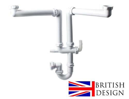 An image of British Precision Plumbing Double Bowl Plumbing Kit