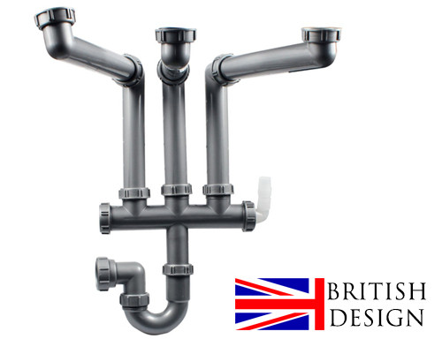 An image of British Precision Plumbing Triple Bowl Plumbing Kit