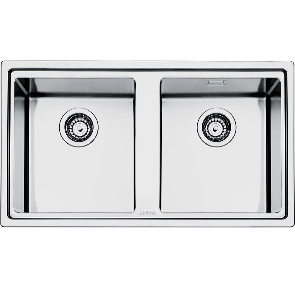 An image of Smeg LD862 Mira Double Bowl Kitchen Sink