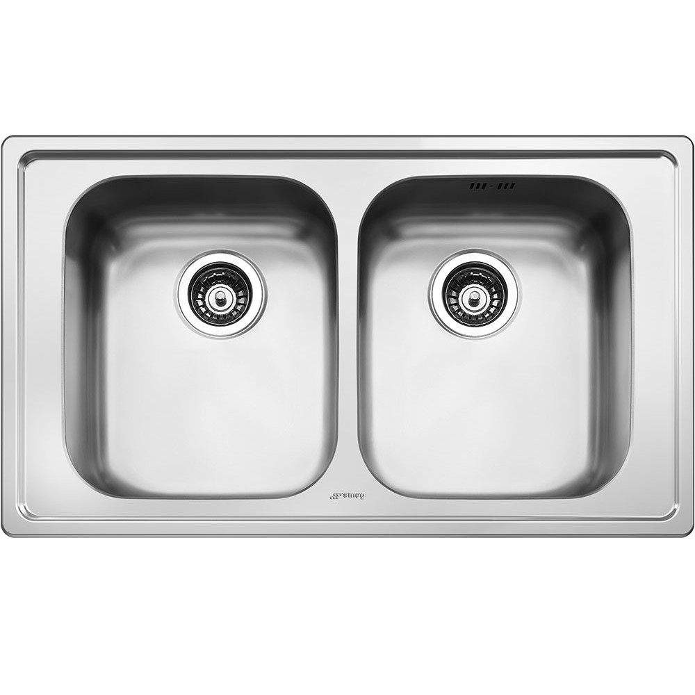An image of Smeg LE862 Rigae Double Bowl Kitchen Sink