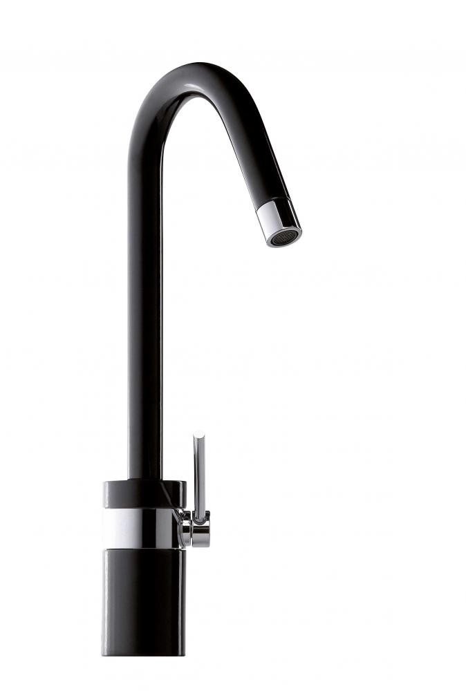 An image of Single Lever Tap With Swivel Spout Mat Black
