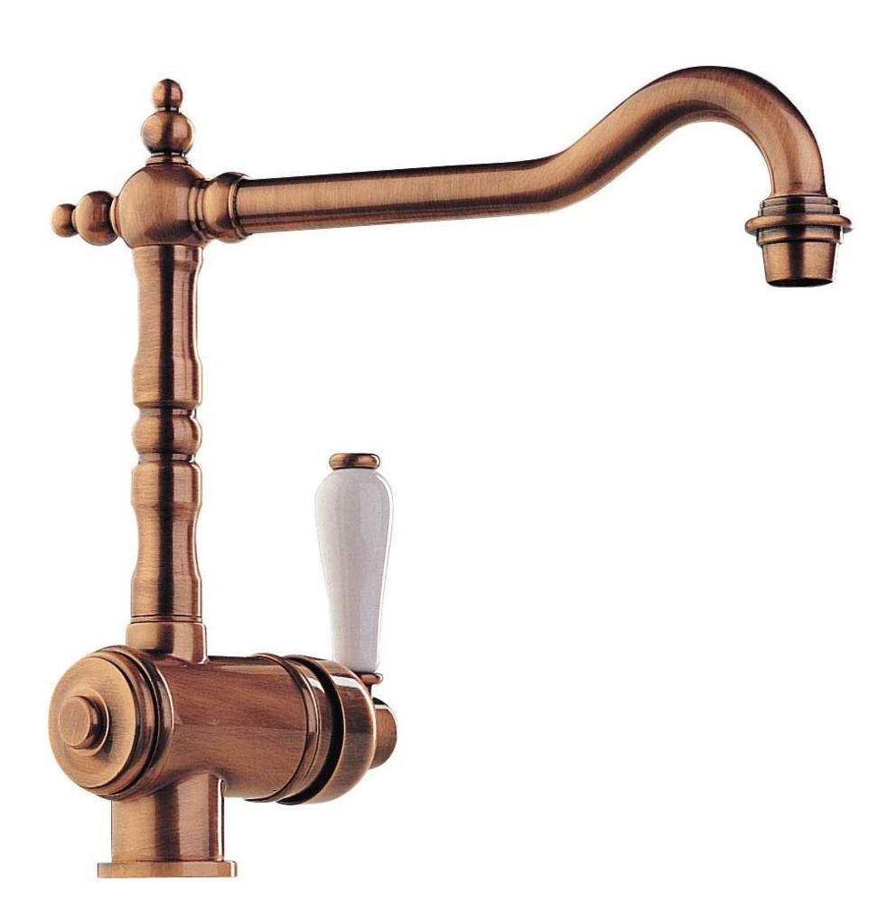 An image of Luisina RC800-094 Retro Single Lever Tap With Swivel Spout Old Copper