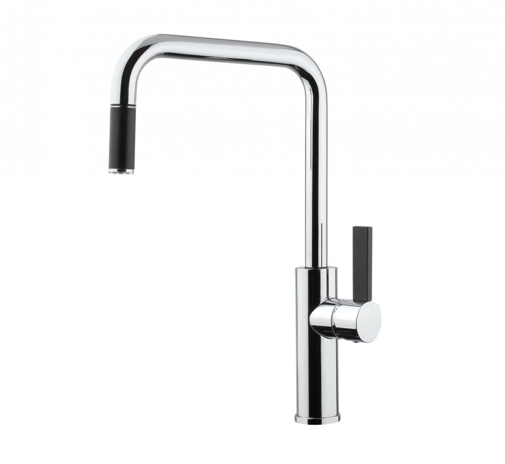 An image of Luisina Kitchen Mixer, Chrome Swivel Spout and Single Jet Extractable Shower