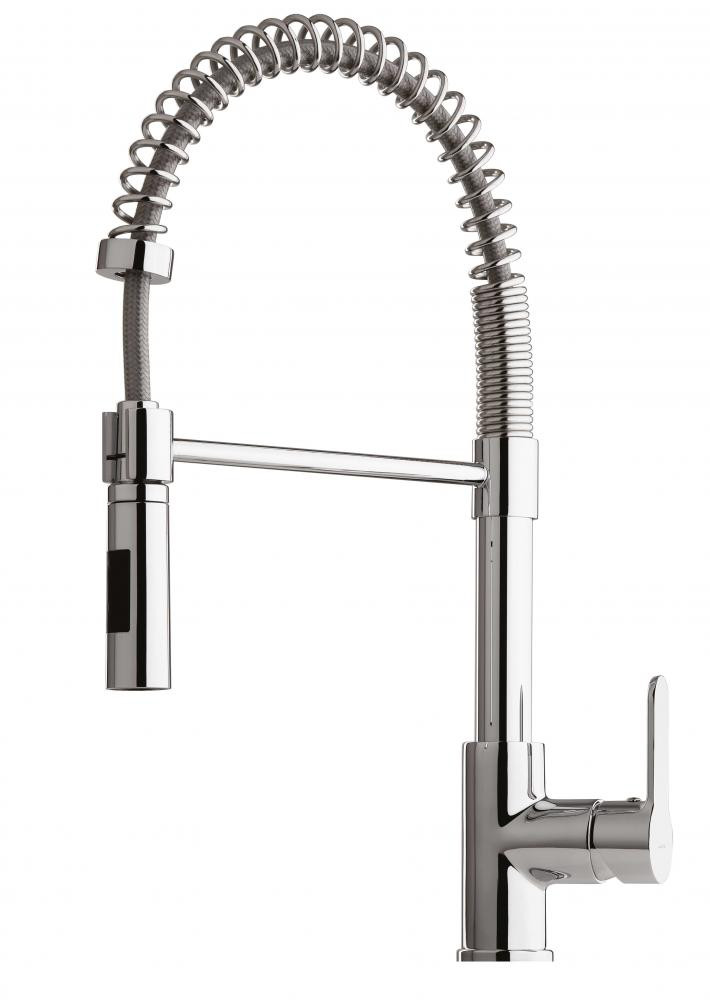 An image of Luisina Kitchen Mixer, Chrome Swivel Spout With Double Jet Mobile Spray