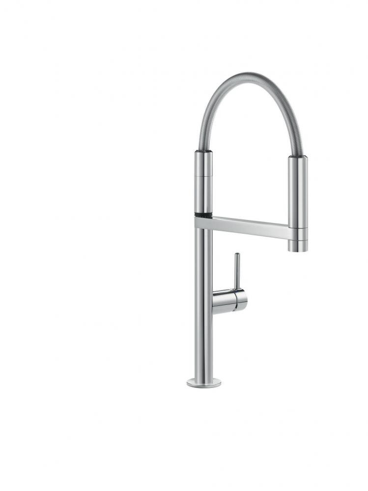 An image of Luisina Kitchen Mixer, Chrome Swivel Spout And Single-Jet Hand Shower - RC92300 ...