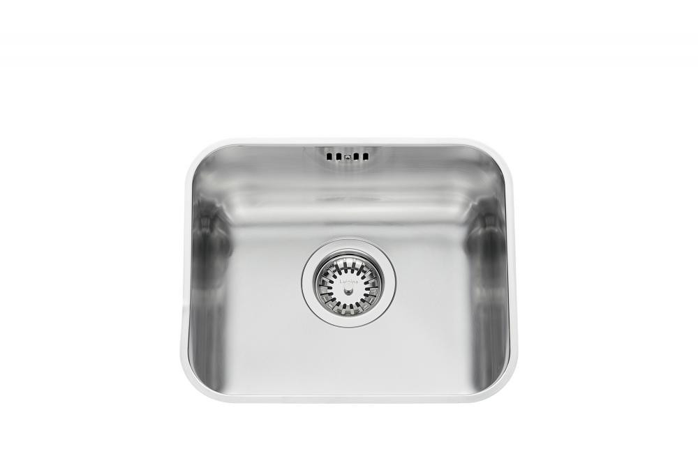 An image of Luisina Rectangular Undercounter 1 Bowl Color Satin Stainless Steel, Manual Empt...