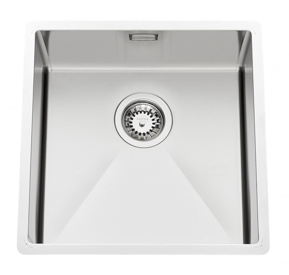 An image of Luisina 1-Bowl Sub-Bowl In Stainless Steel Satin, Manual Emptying - EVSP53 IL1