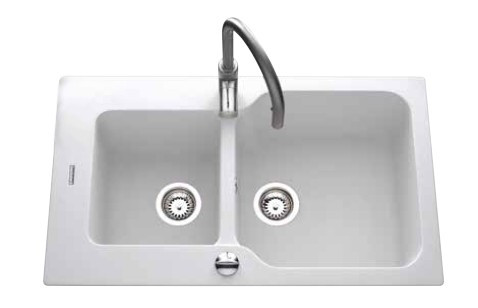 An image of Luisina Traviata EV9841 Double Bowls Kitchen Sink Without Drainer 