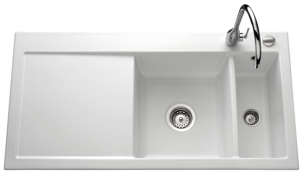 An image of Luisina Amor EV5076 One + Half Bowl Kitchen Sink With Drainer 