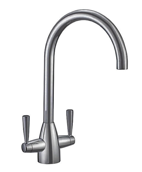 An image of Brass & Traditional Medway Modern Brushed Chrome Kitchen Tap