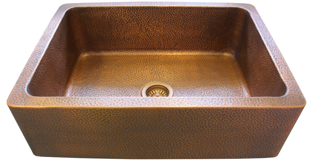 An image of Eclectica Mayenne Single Bowl Copper Kitchen Sink