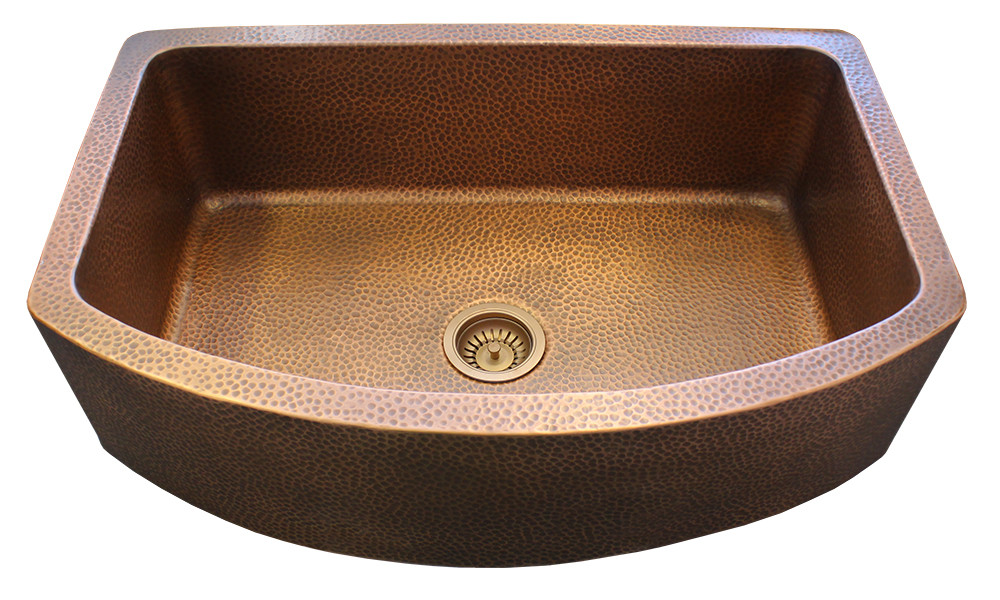 An image of Eclectica Rhone Single Bowl Copper Kitchen Sink