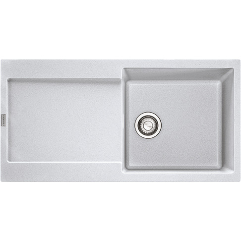 An image of Franke Maris MRG611 Fragranite Polar White Kitchen Sink