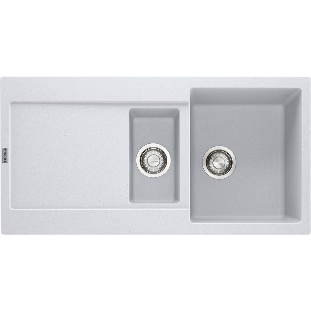 An image of Franke Maris MRG651 Fragranite Polar White Kitchen Sink