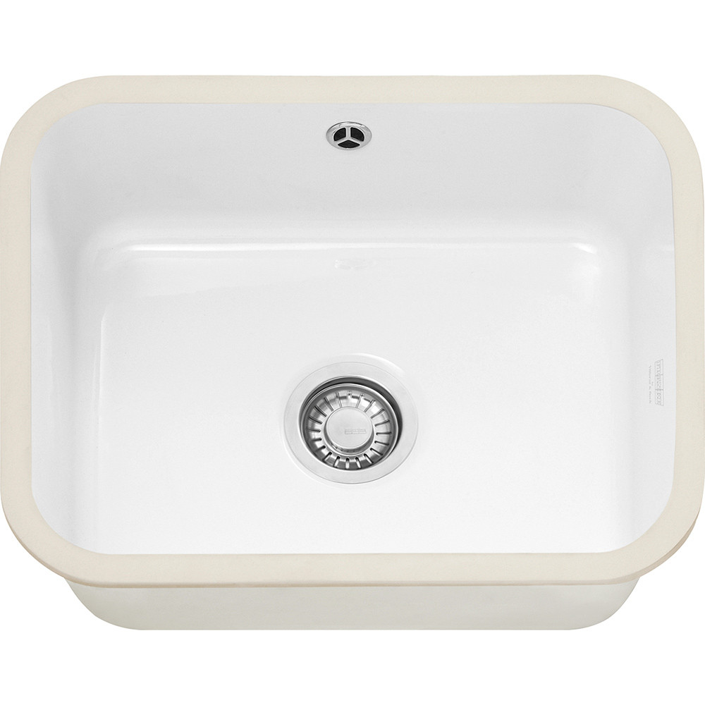 An image of Franke VBK110 50 Ceramic White Kitchen Sink