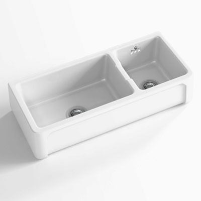 An image of Chambord Henri III White Ceramic Kitchen Sink